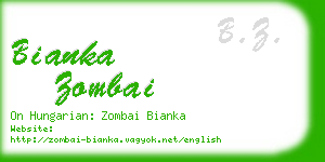 bianka zombai business card